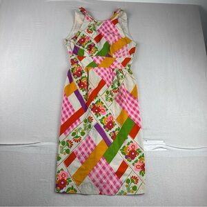 VTG Malia Honolulu Vibrant Sundress fits XS/ S , Boho Colorful Cottagecore